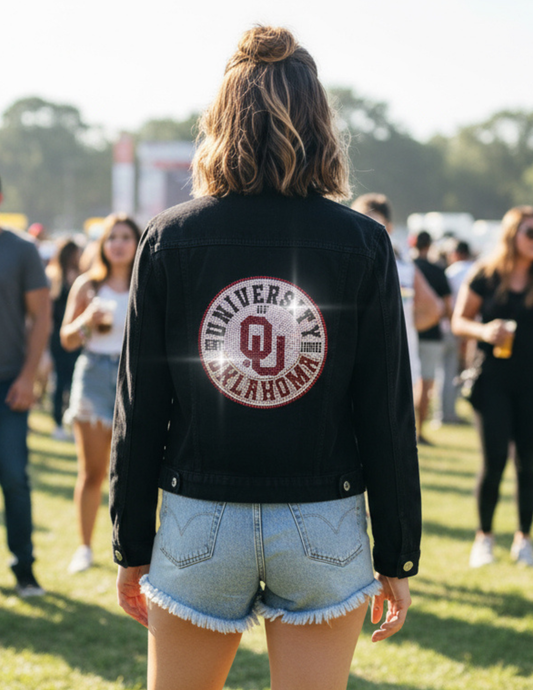 Licensed Game Day Denim, Black, Univ of Oklahoma EST Circle