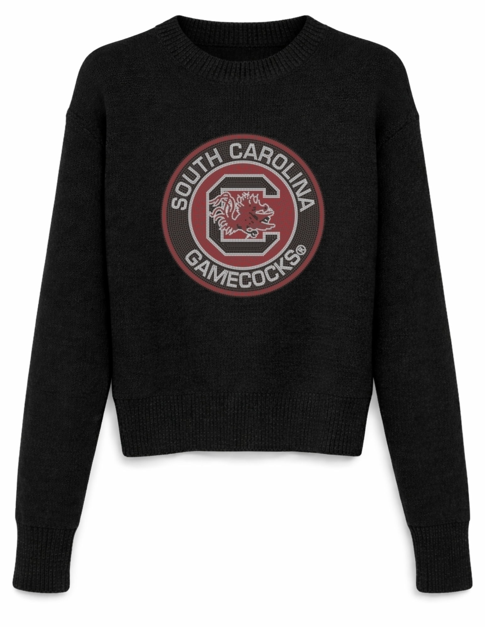 University of South Carolina Circle Gamecock Decal Black Crewneck Sweater