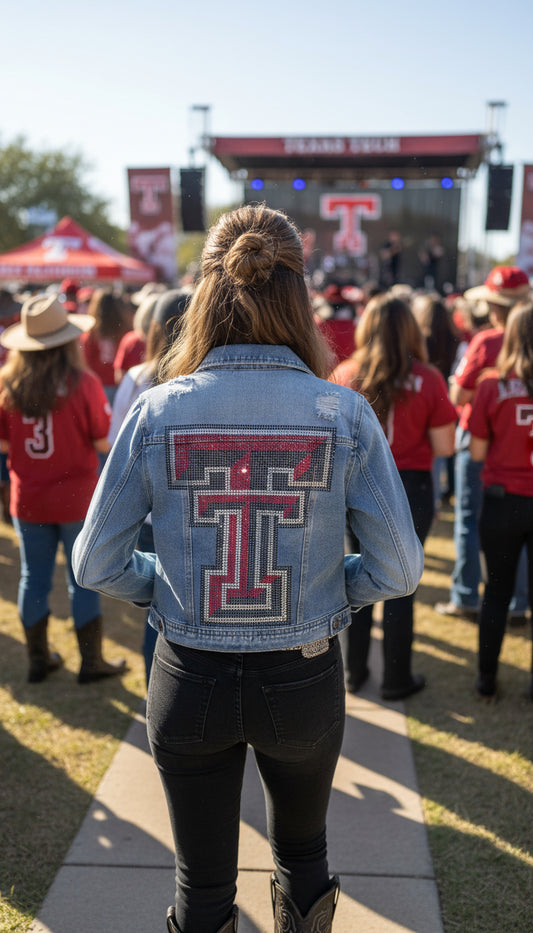 Licensed Game Day Jacket, Denim, Texas Tech TT