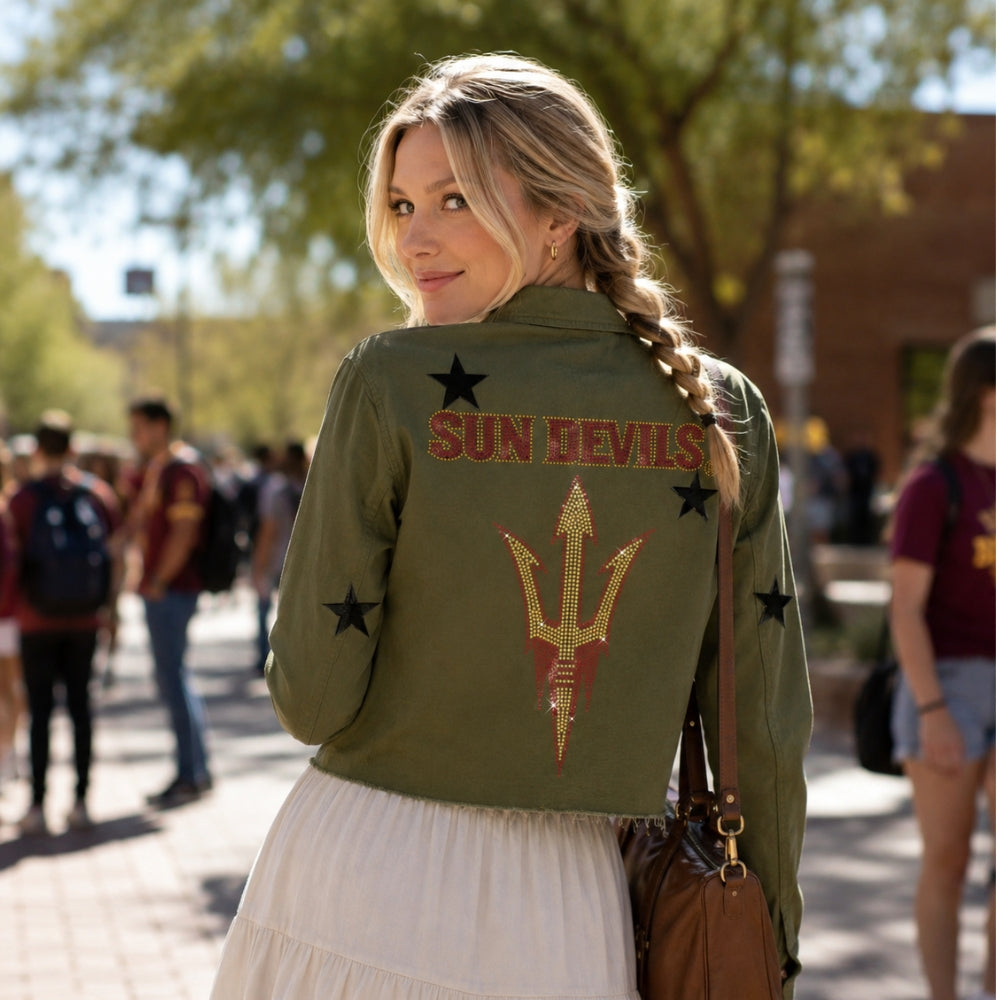 Arizona State Sparky Black Shacket
