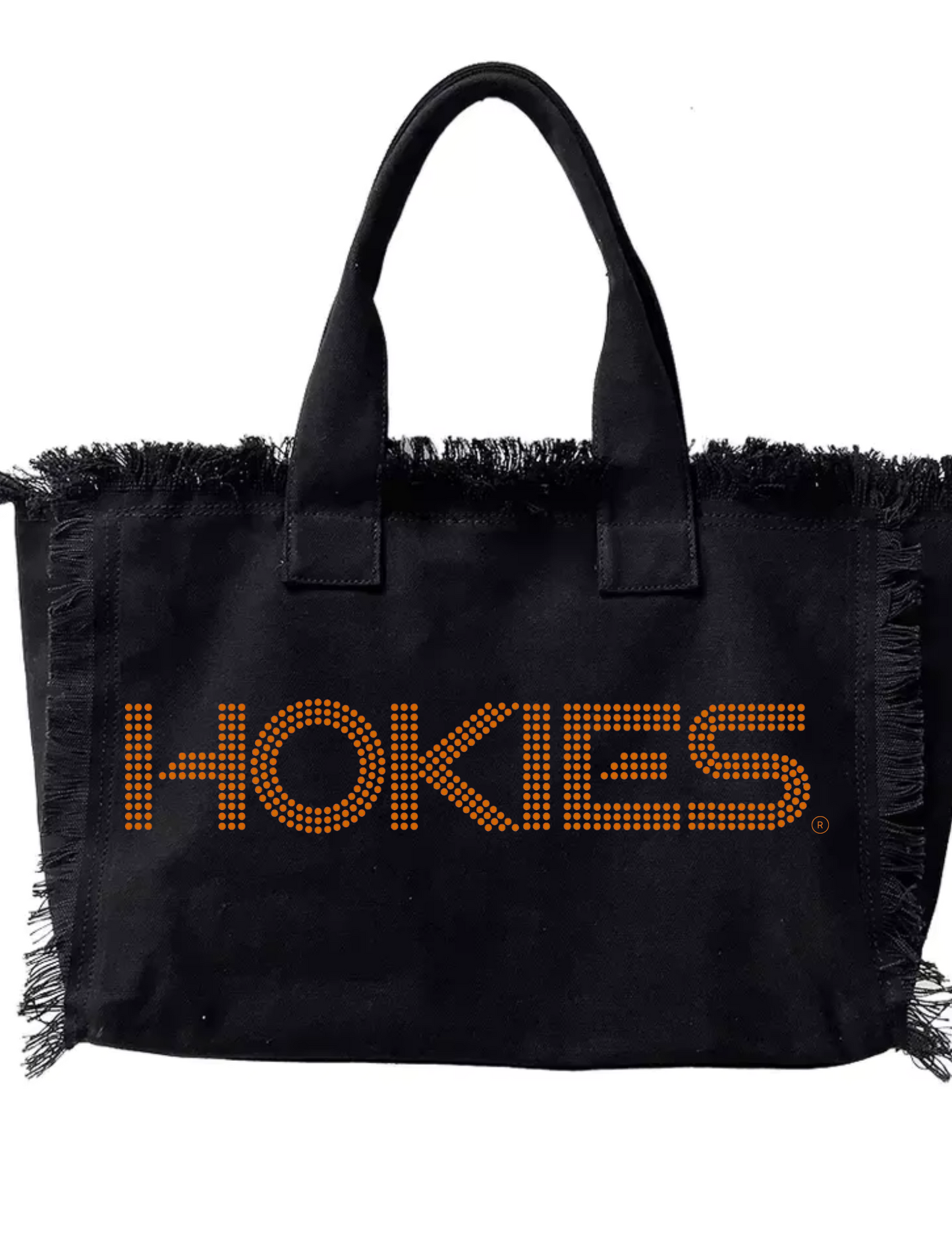 Black Canvas Tote Bag, Virginia Tech Hokies