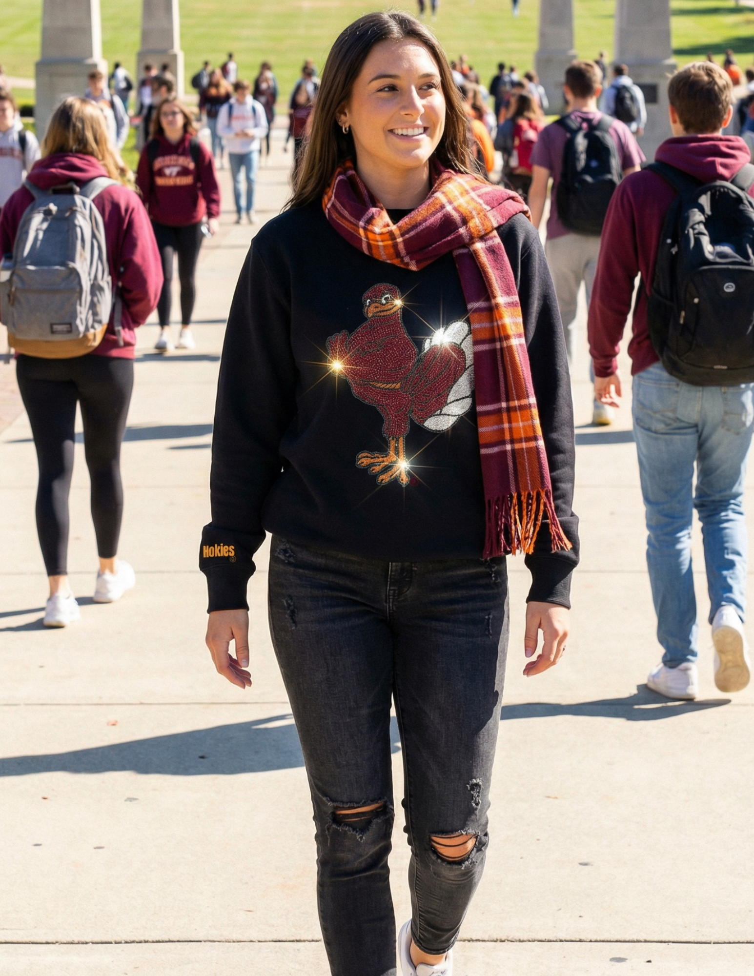 Virginia Tech Hokie Black Crewneck Sweatshirt