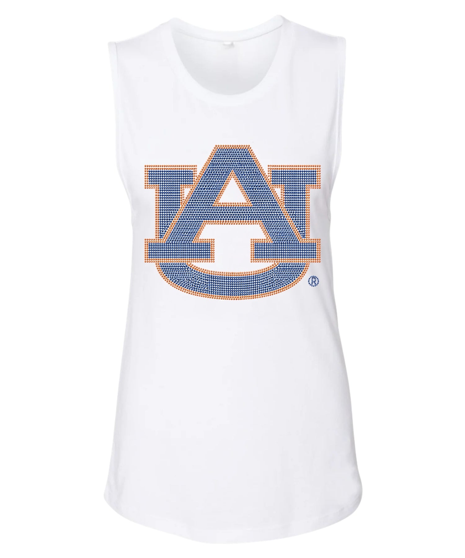 Auburn University Navy AU White Tank Top