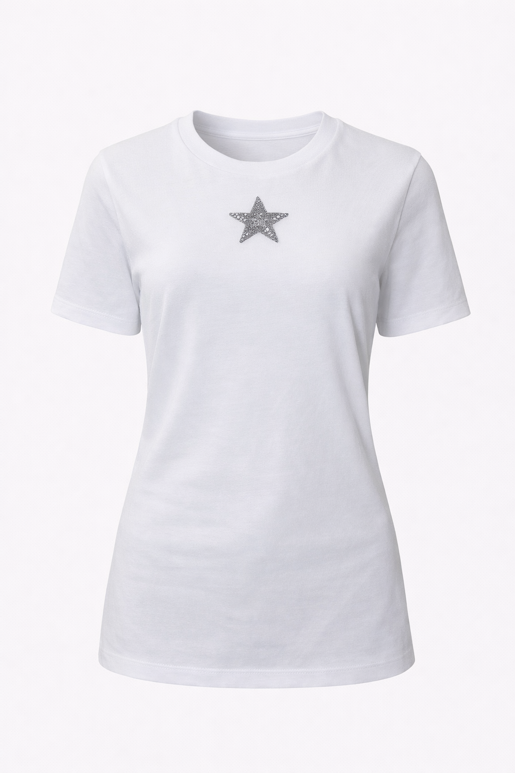 Gunmetal Star White Short Sleeve T-Shirt