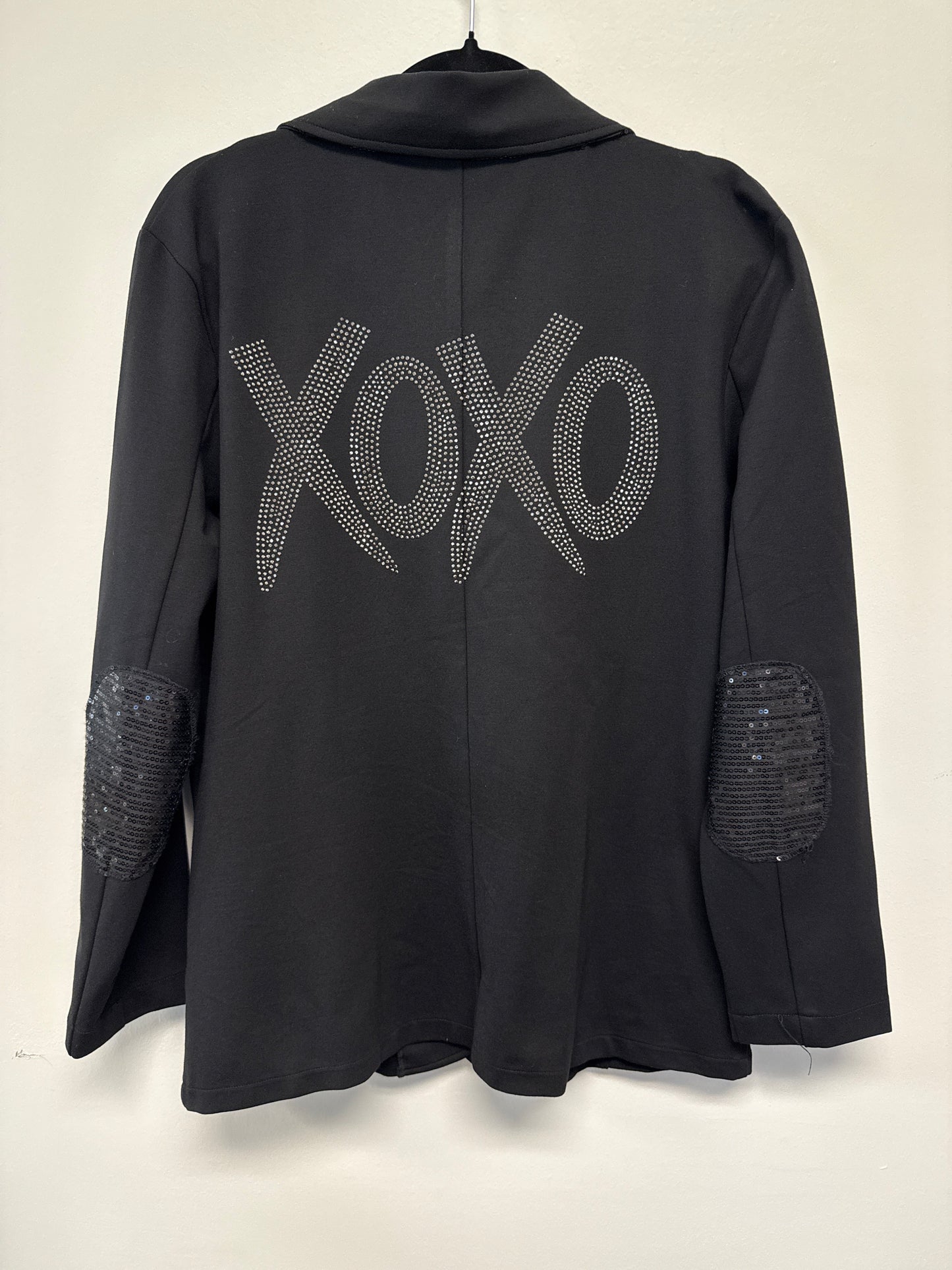 Blazer, Black Stretch with Sequins, XOXO