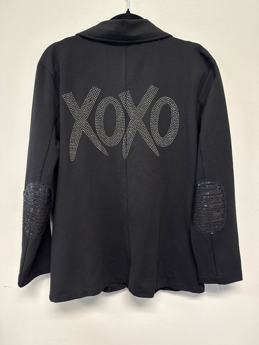 Blazer, Black Stretch with Sequins, XOXO