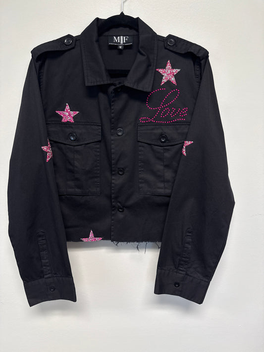Shacket, Army Black, Love Pink Crystal Stars