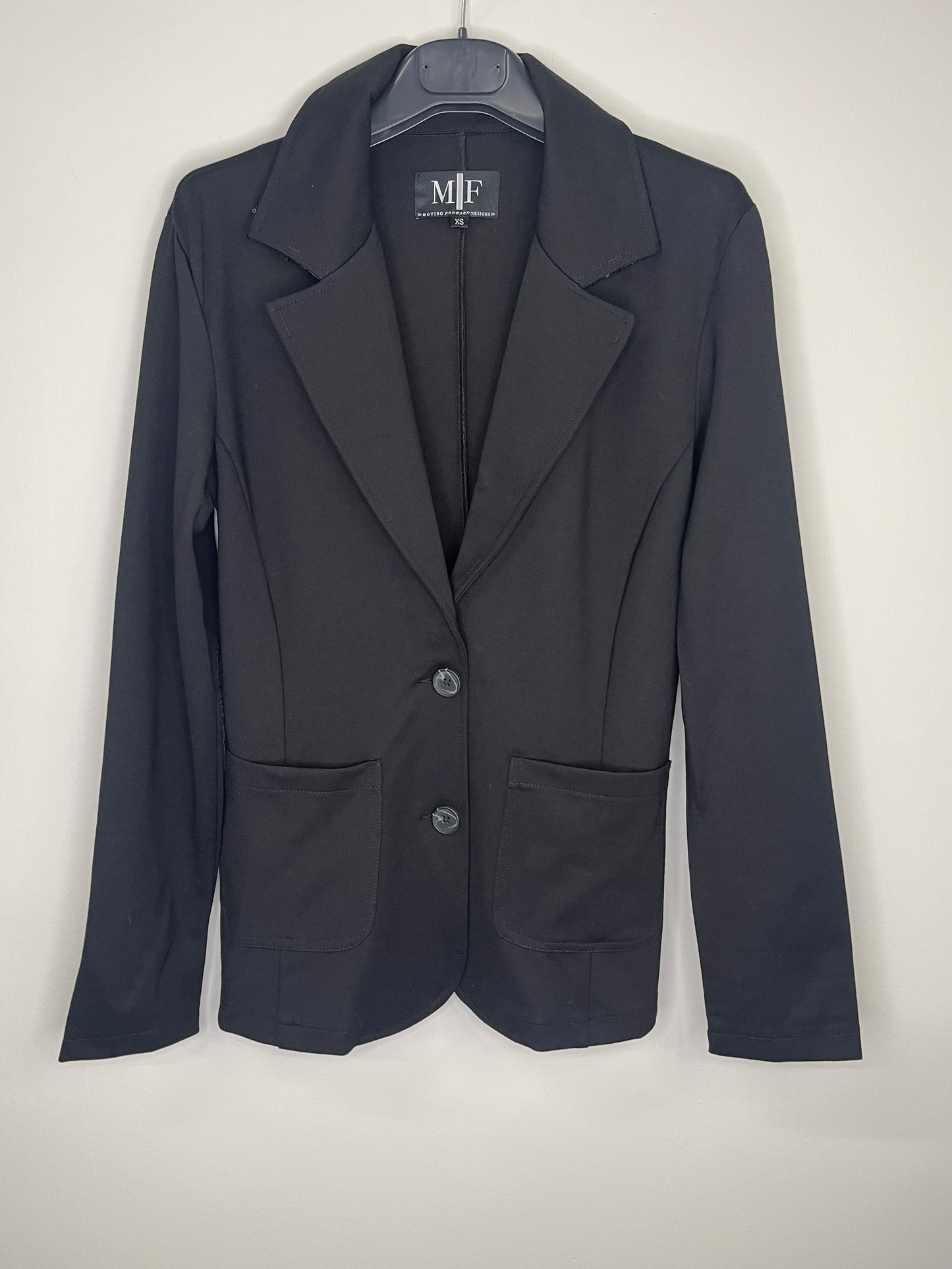 Blazer, Black Stretch with Sequins, XOXO