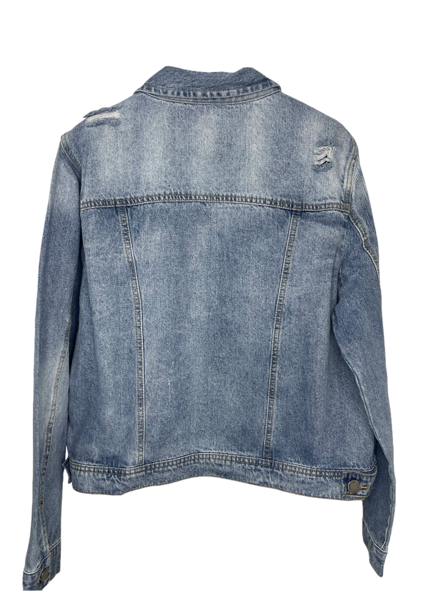 Jacket, Blue Denim Oversized, Medium Wash (Risen)