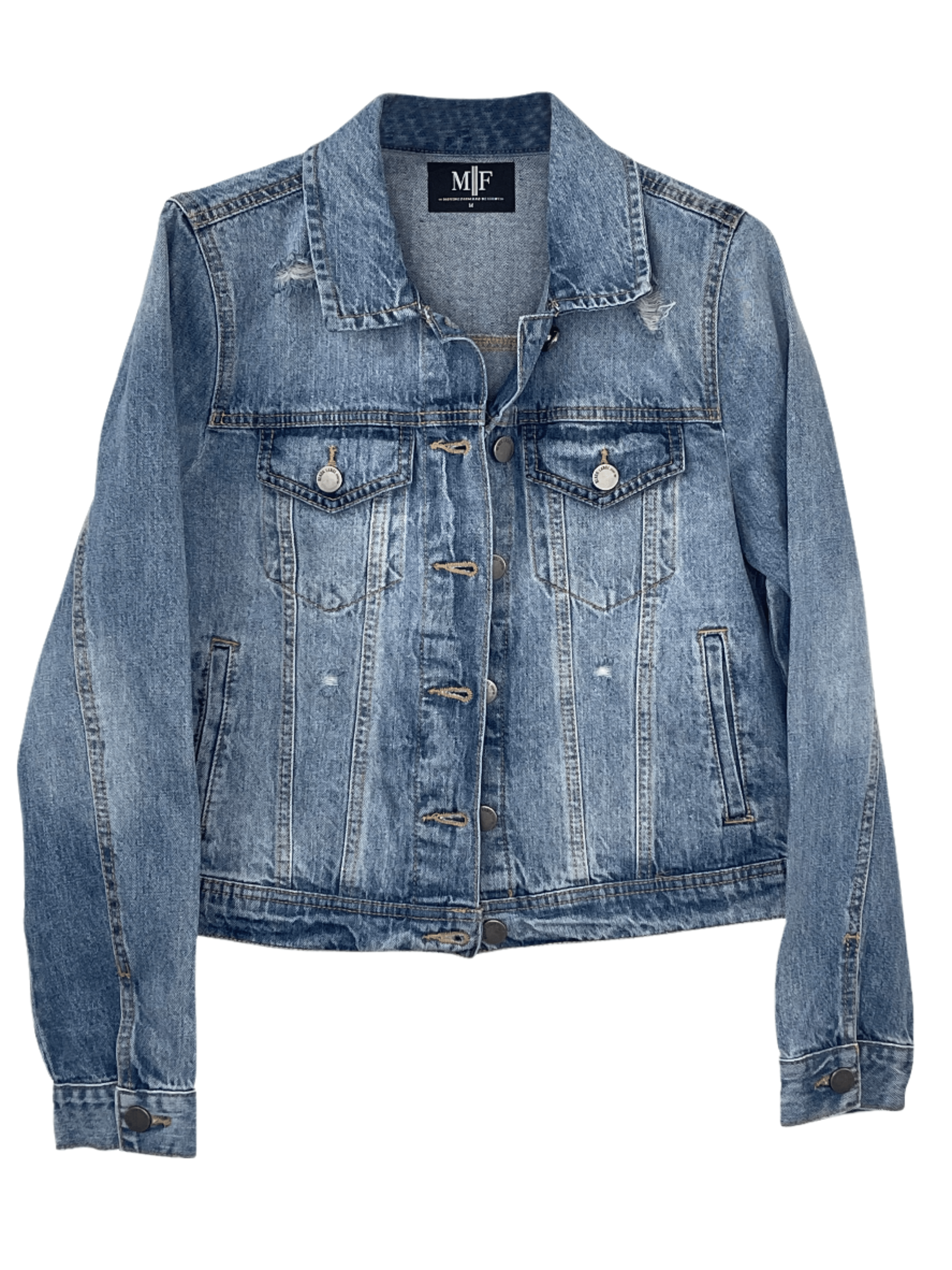 Game Day Jacket, Blue Denim, Crystal JMU Bulldog
