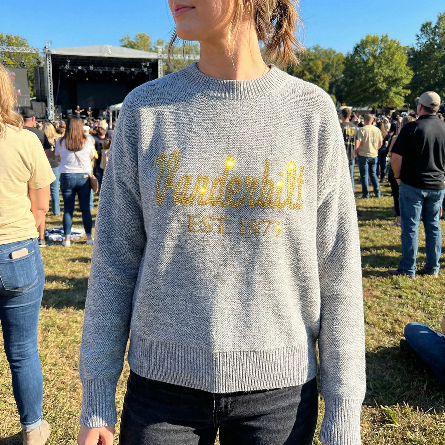 Vanderbilt EST 1873 Crewneck Grey Sweater