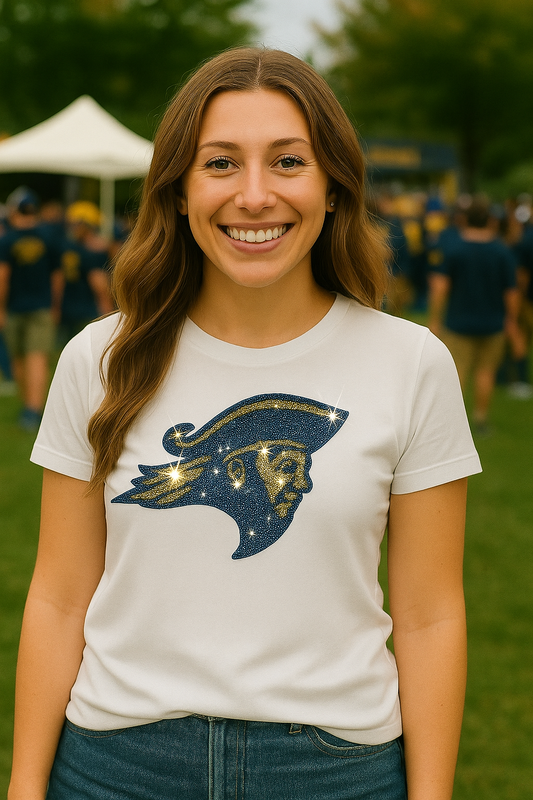 Licensed Game Day T-Shirt, Crewneck White, East Tennessee State Bucky