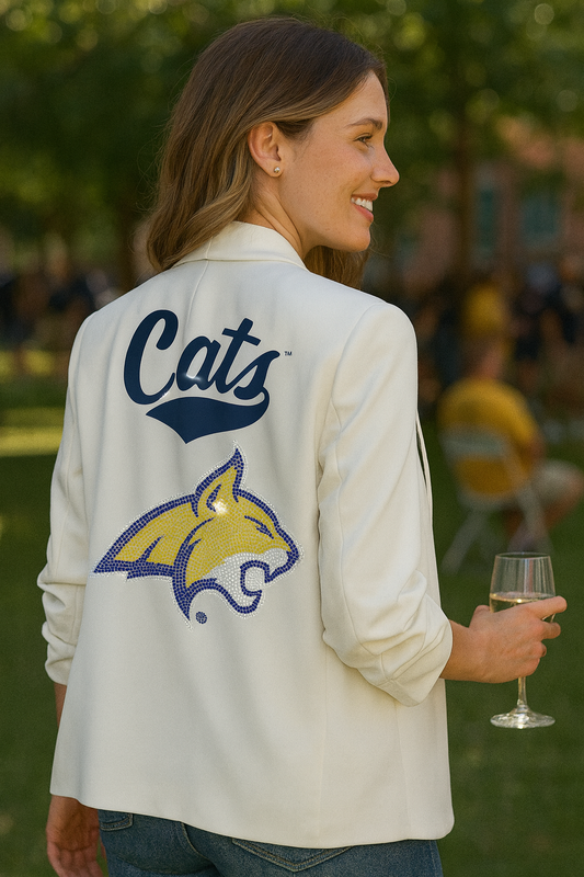 Licensed Game Day Blazer, White, Montana State Cats