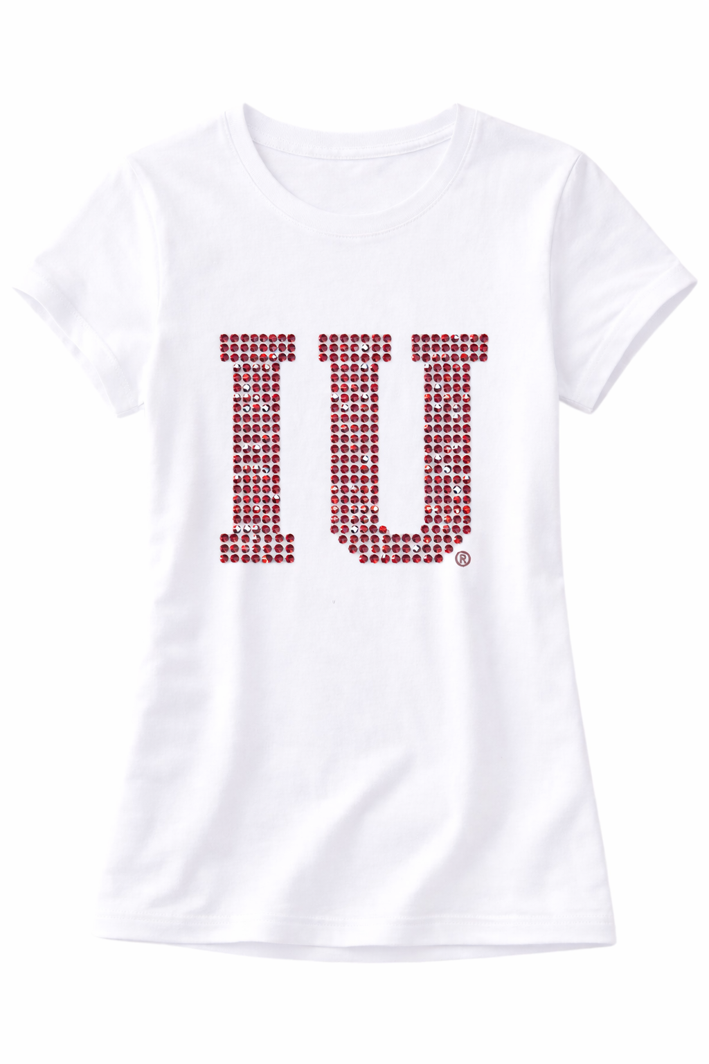 Indiana University IU White Crewneck T-Shirt