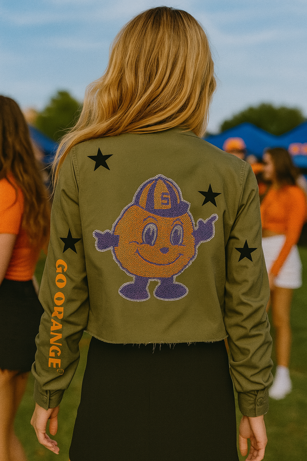 Licensed Game Day Shacket, Army Green, Syracuse Otto Go Orange