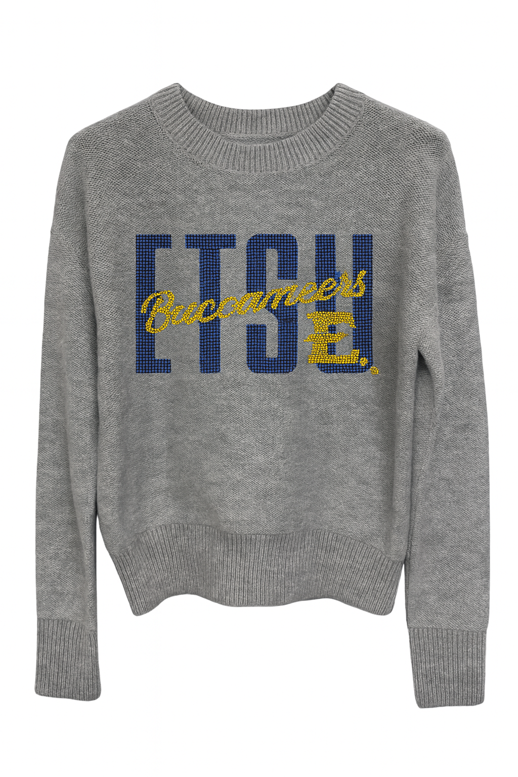 Licensed Game Day Sweater, Gray, East Tennessee State ETSU Buccaneers E