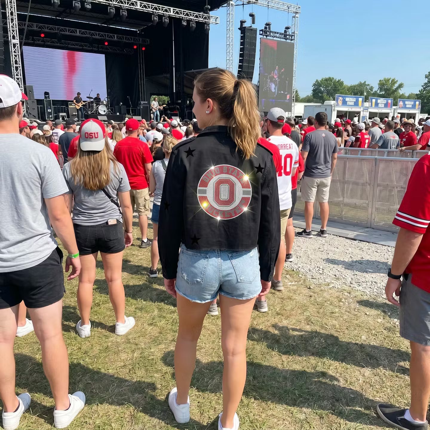 Ohio State Circle Logo Black Shacket
