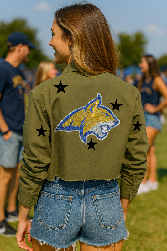 Licensed Game Day Shacket, Army, Montana State Bobcat