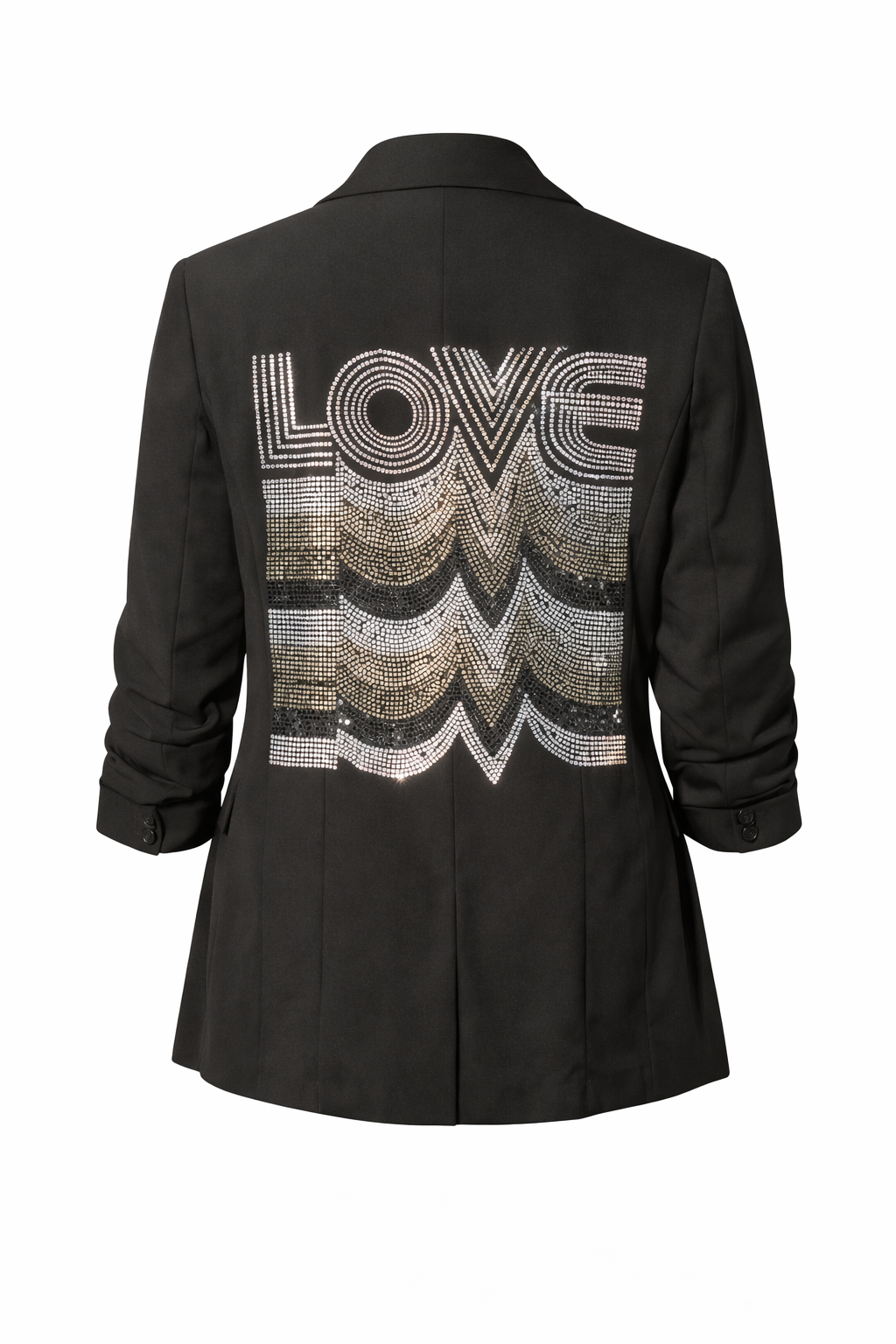 Pinstripe Lined Blazer w/ Gunmetal Love Repeater - EXTENDED SIZES