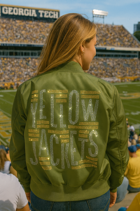 Licensed Game Day Jacket, Green Bomber, Georgia Tech Yellow Jackets