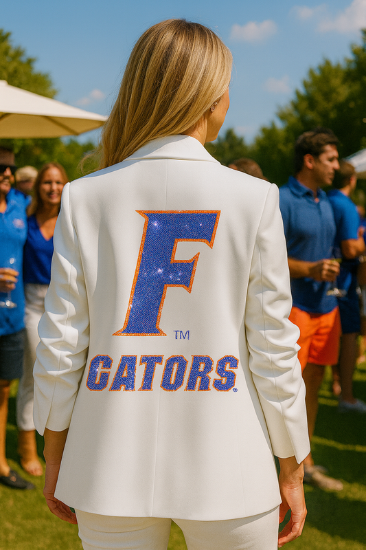 Licensed Game Day, White Blazer, Univ of Florida F Gators