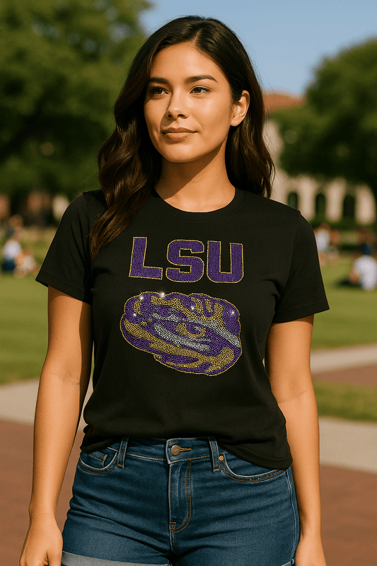 Licensed Game Day T-Shirt, Black, LSU Tiger Eye