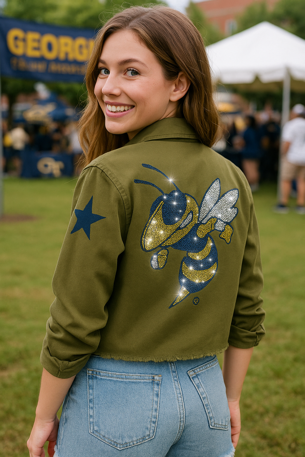 Licensed Game Day Shacket, Georgia Tech Buzz