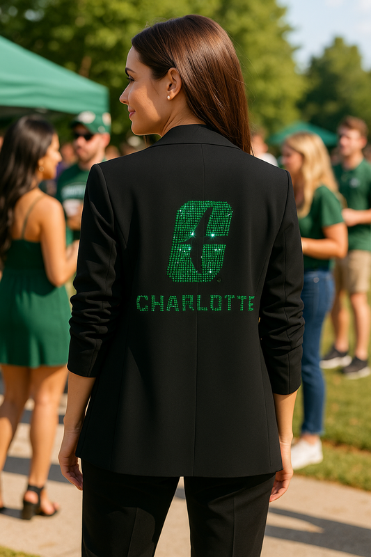 Licensed Game Day, Black Blazer, Univ of N Carolina C Charlotte