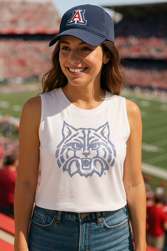 Licensed Game Day Tank Top, White, Univ of Arizona Wildcat