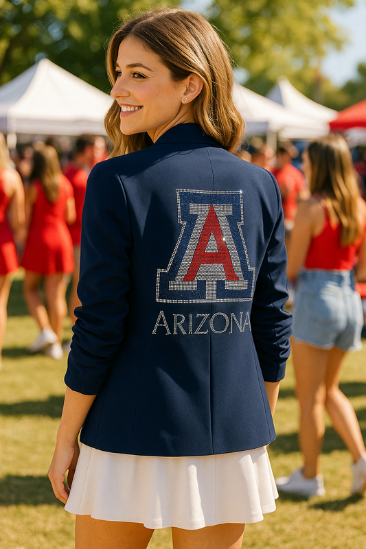 Licensed Game Day, Navy Blazer, Univ of Arizona A Arizona