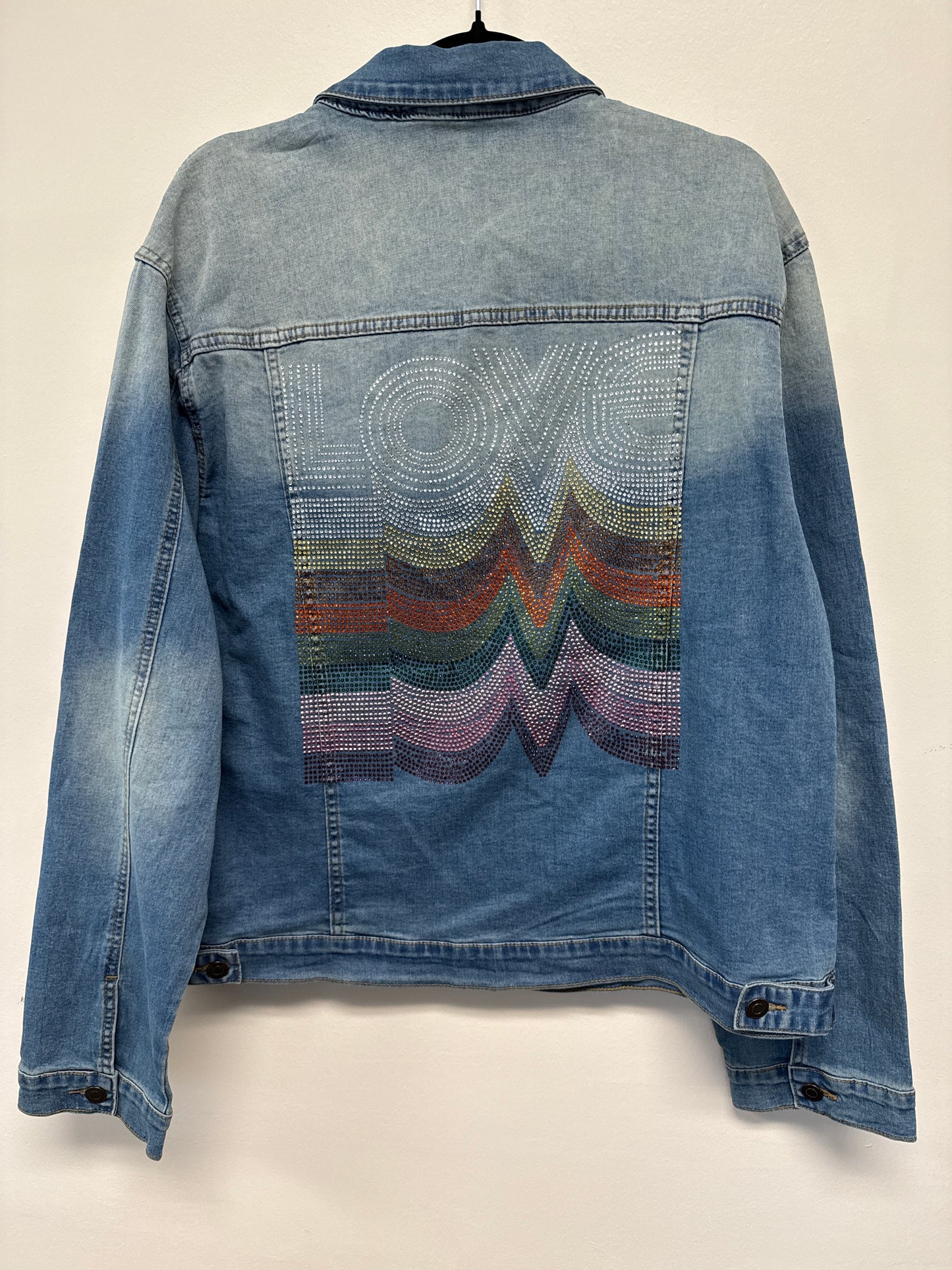 Jacket, Blue Denim Extended Size, Stretchy, Love Repeater