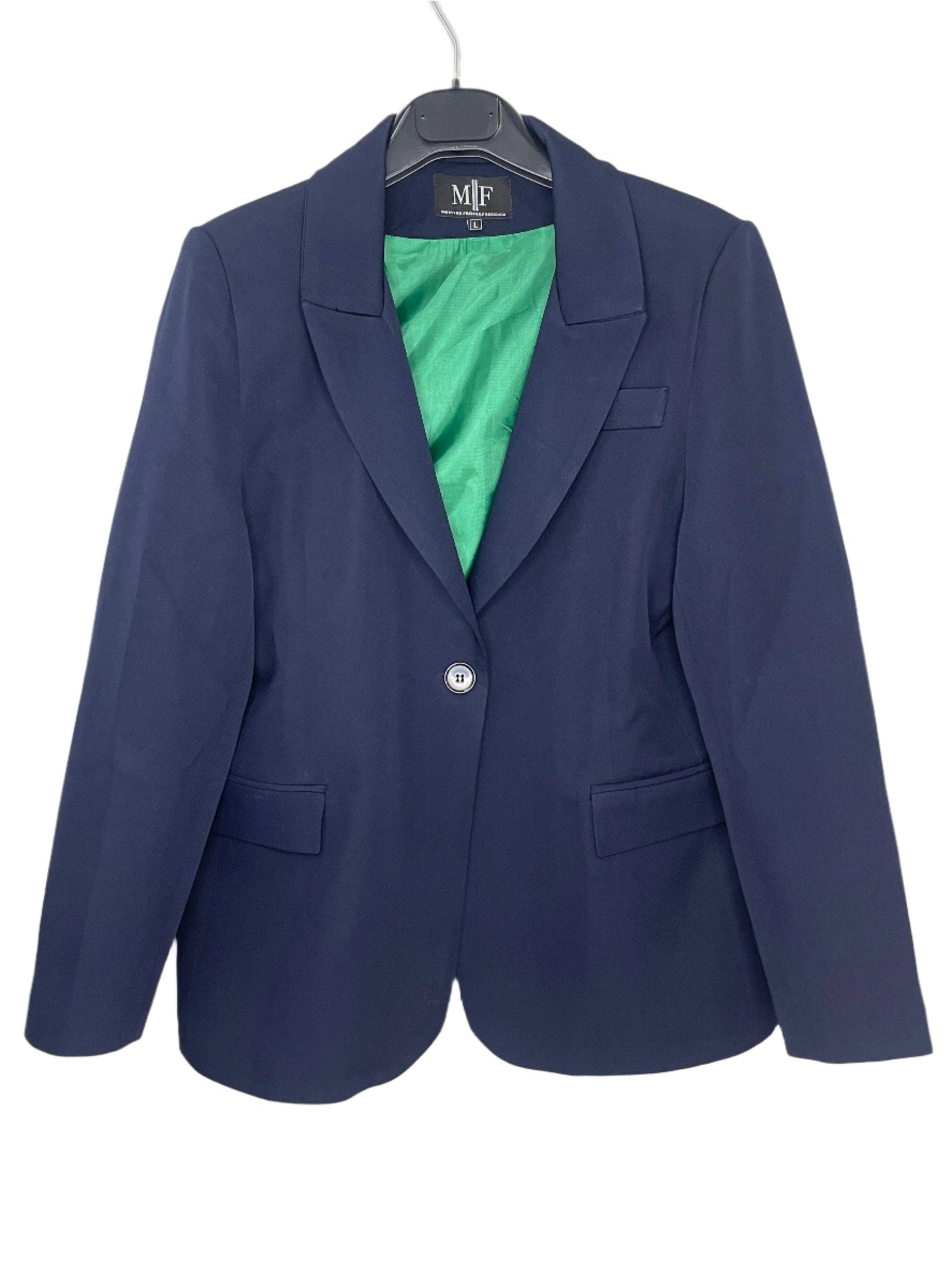 Blazer, Navy w/ Green Lining, Gold Queen Bee