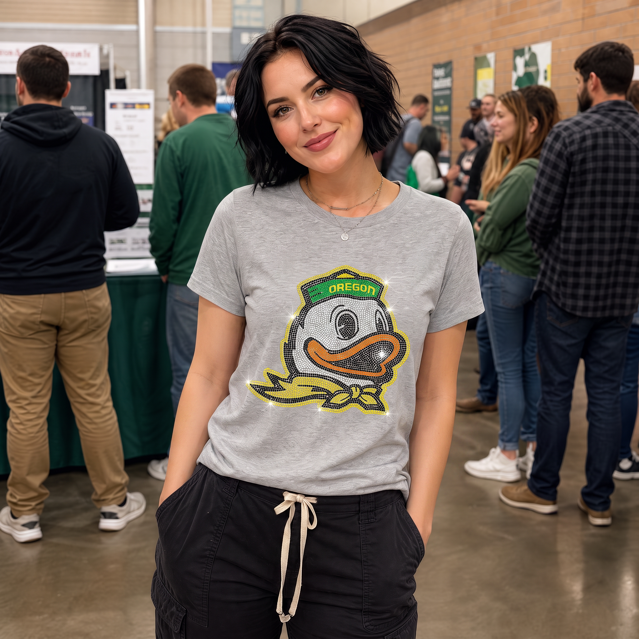 University of Oregon Duck Gray Short Sleeve T-Shirt