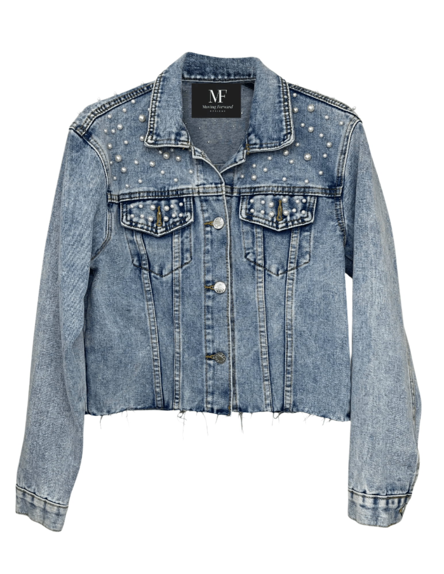 Purdue University Script Pearl Denim Jacket