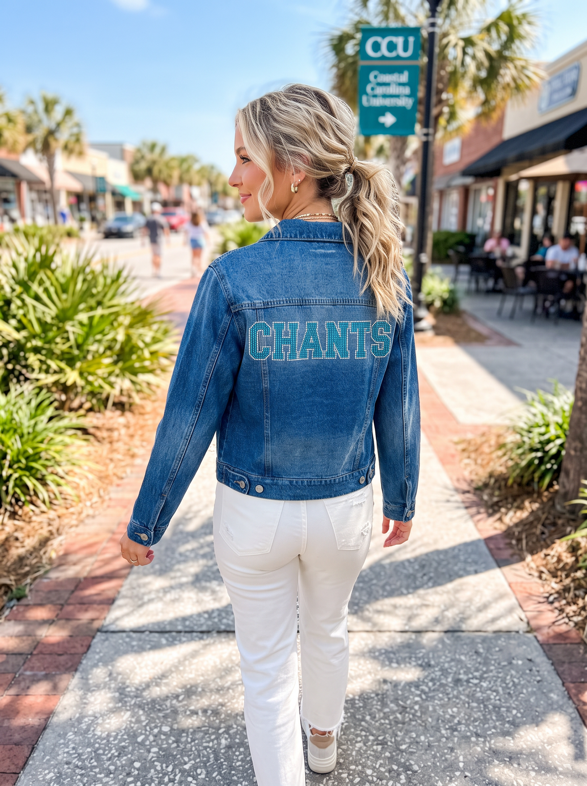 Coastal Carolina Chants Block Blue Denim Jacket