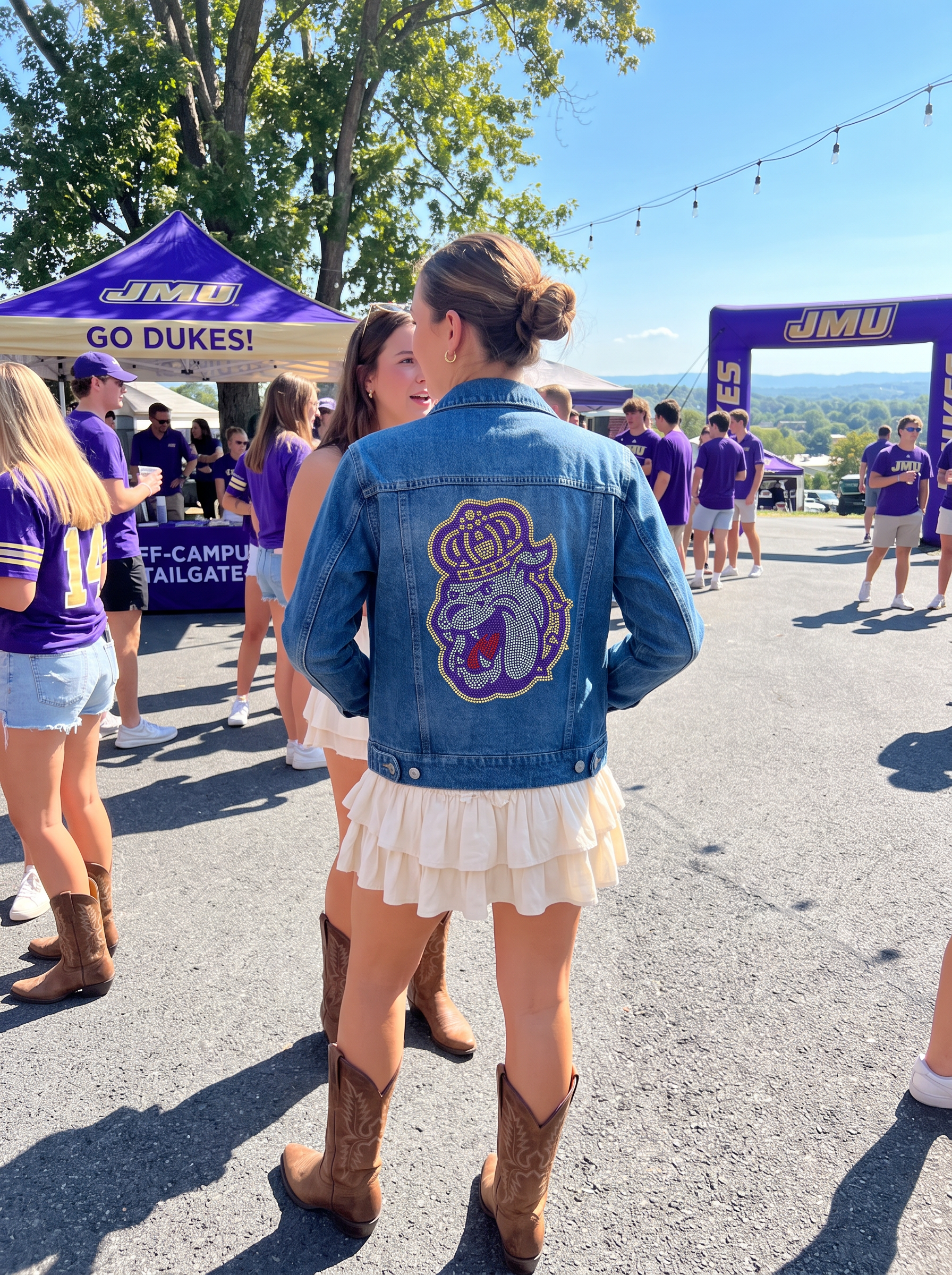 James Madison Bulldog Blue Denim Jacket