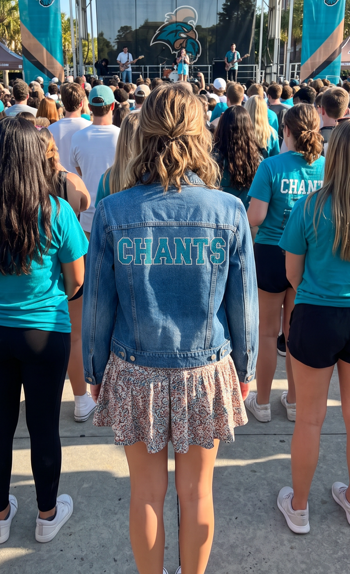 Coastal Carolina Chants Block Blue Denim Jacket