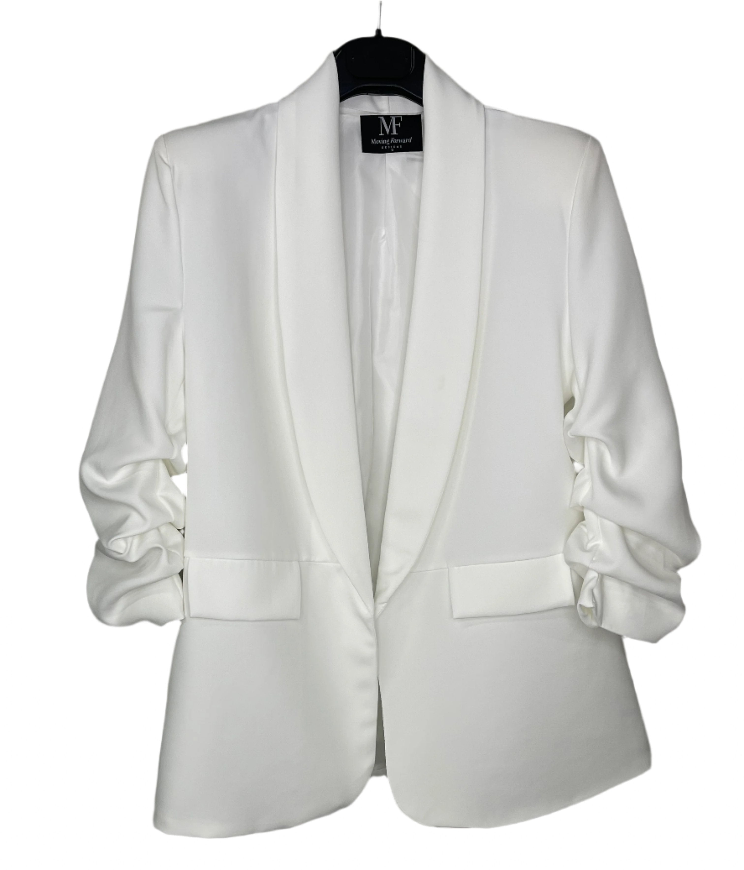 Florida State Mascot White Ruched Blazer